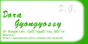 dora gyongyossy business card